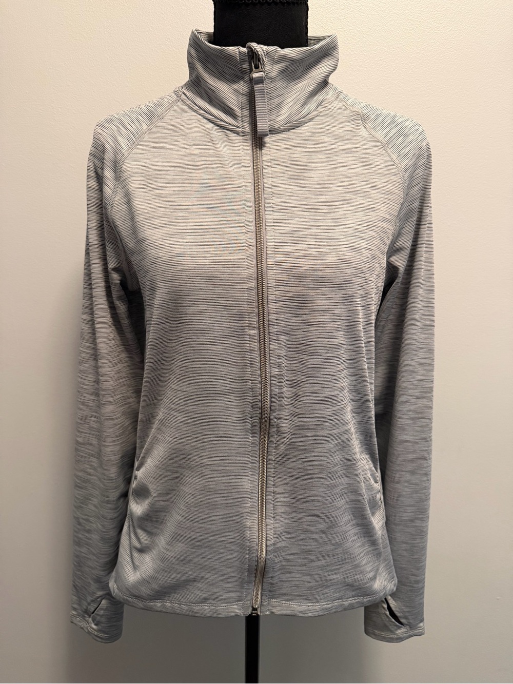 all in motion Light Gray Heather Full-Zip Women's Jacket